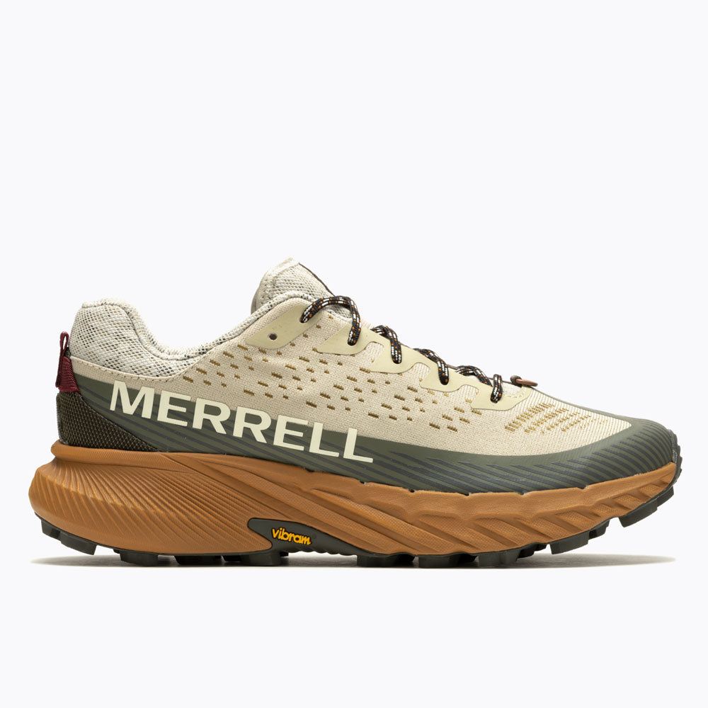 Merrell Mens Agility Peak 5 Sneakers In Oyster/Oive