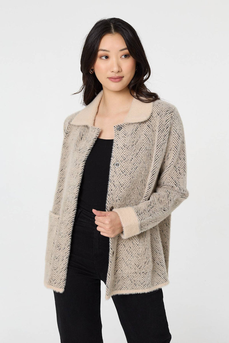 Izabel London Ladies Buon Hrouh Soft Jacket In Beige