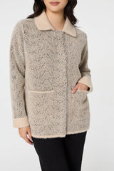 Izabel London Ladies Buon Hrouh Soft Jacket In Beige