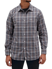 Jeep Mens Yarn Dye Check Shirt In Brown