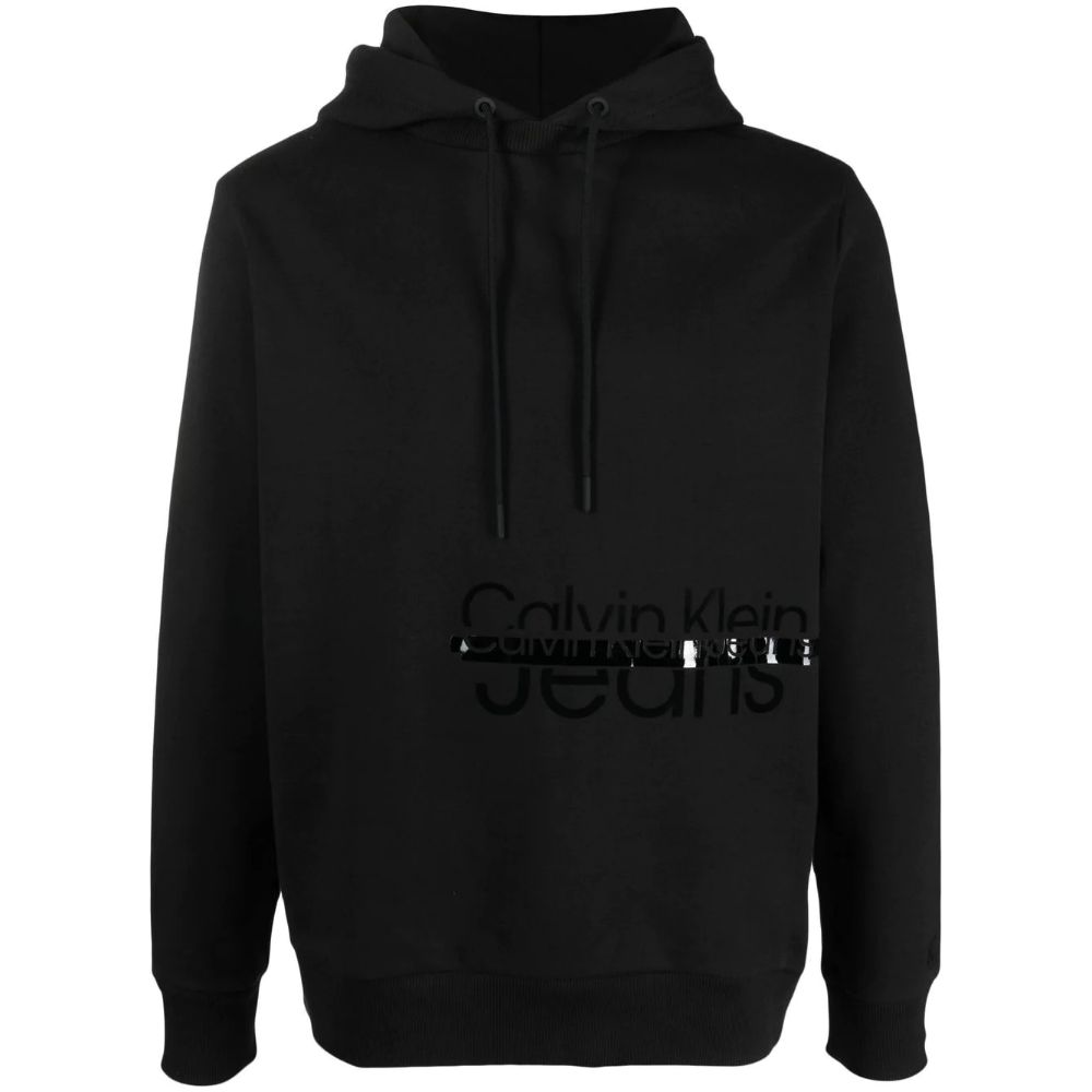 Calvin Klein  Disrupted Lacquer Logo Hoodie Black
