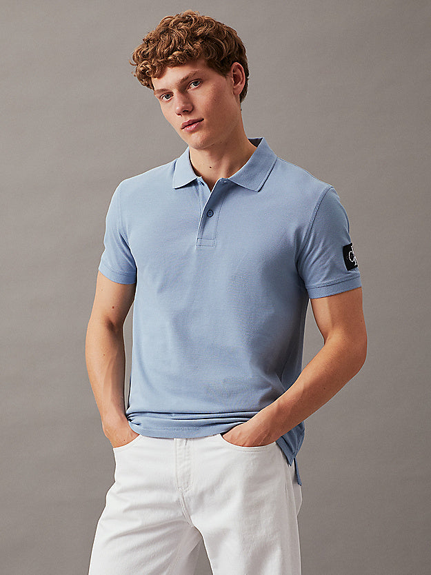 Calvin Klein  J323394 Badge Polo Light Blue