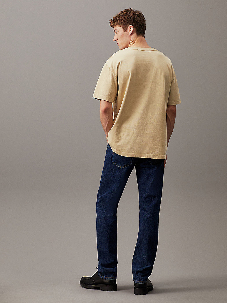 Calvin Klein J325650 Washed Monologo Tee  Khaki