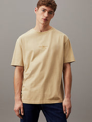 Calvin Klein J325650 Washed Monologo Tee  Khaki