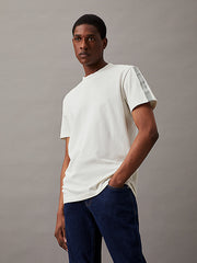 Calvin Klein J325653 Logo Tape Tee Ivory