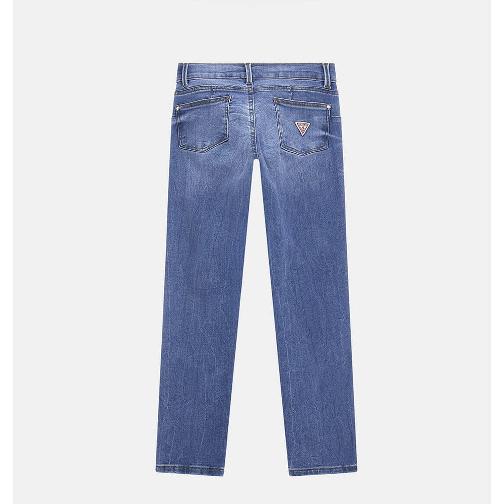 Guess Girls Stretch Denim Skinny Jeans In Light Wash