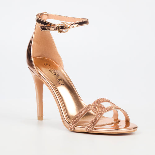 Miss Black Ladies Jazz 17 Heels Rose Gold