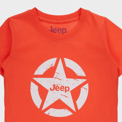 Jeep Boys Icon Star Logo T-Shirt In Orange