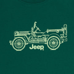 Jeep Mens Icon Car T-Shirt In Emerald