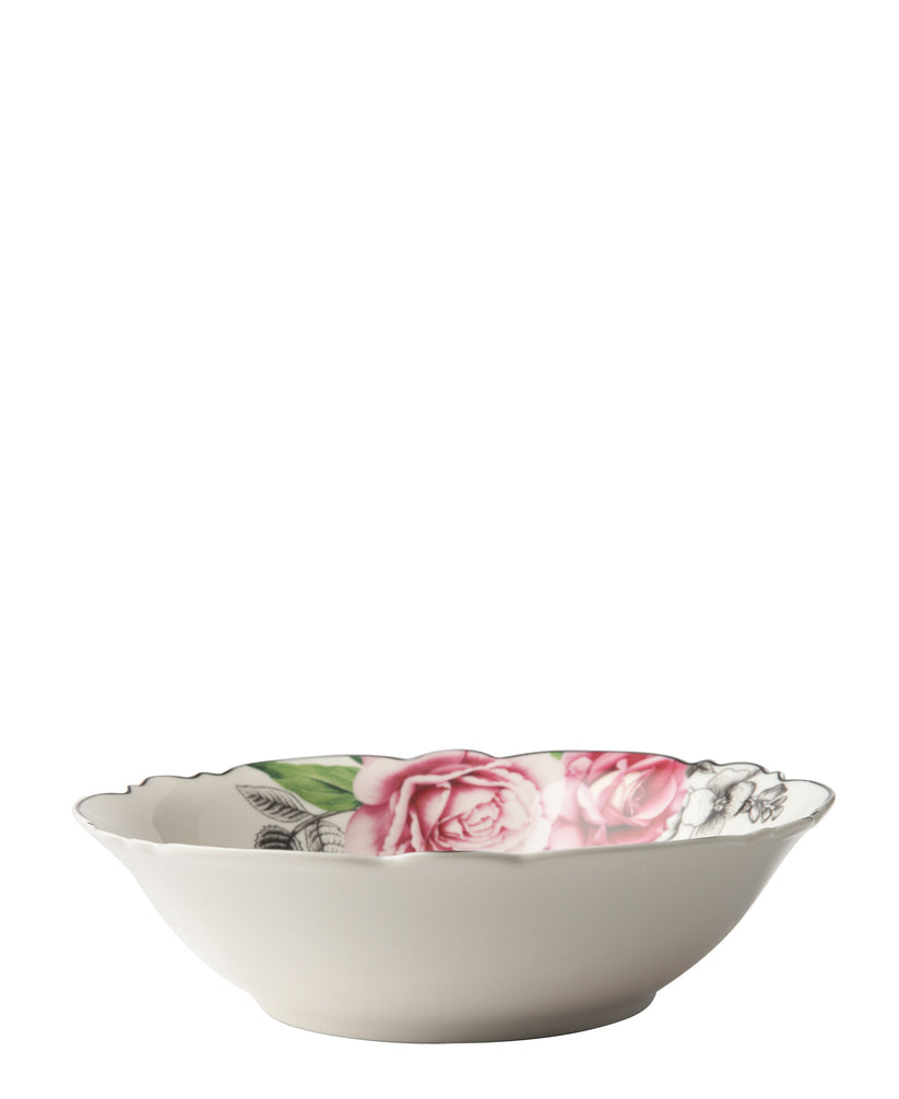 Jenna Clifford Wavy Rose Salad Bowl In White