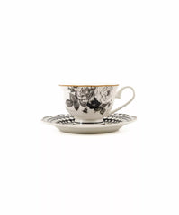 Jenna Clifford -7236 Black Rose Cup & Saucer