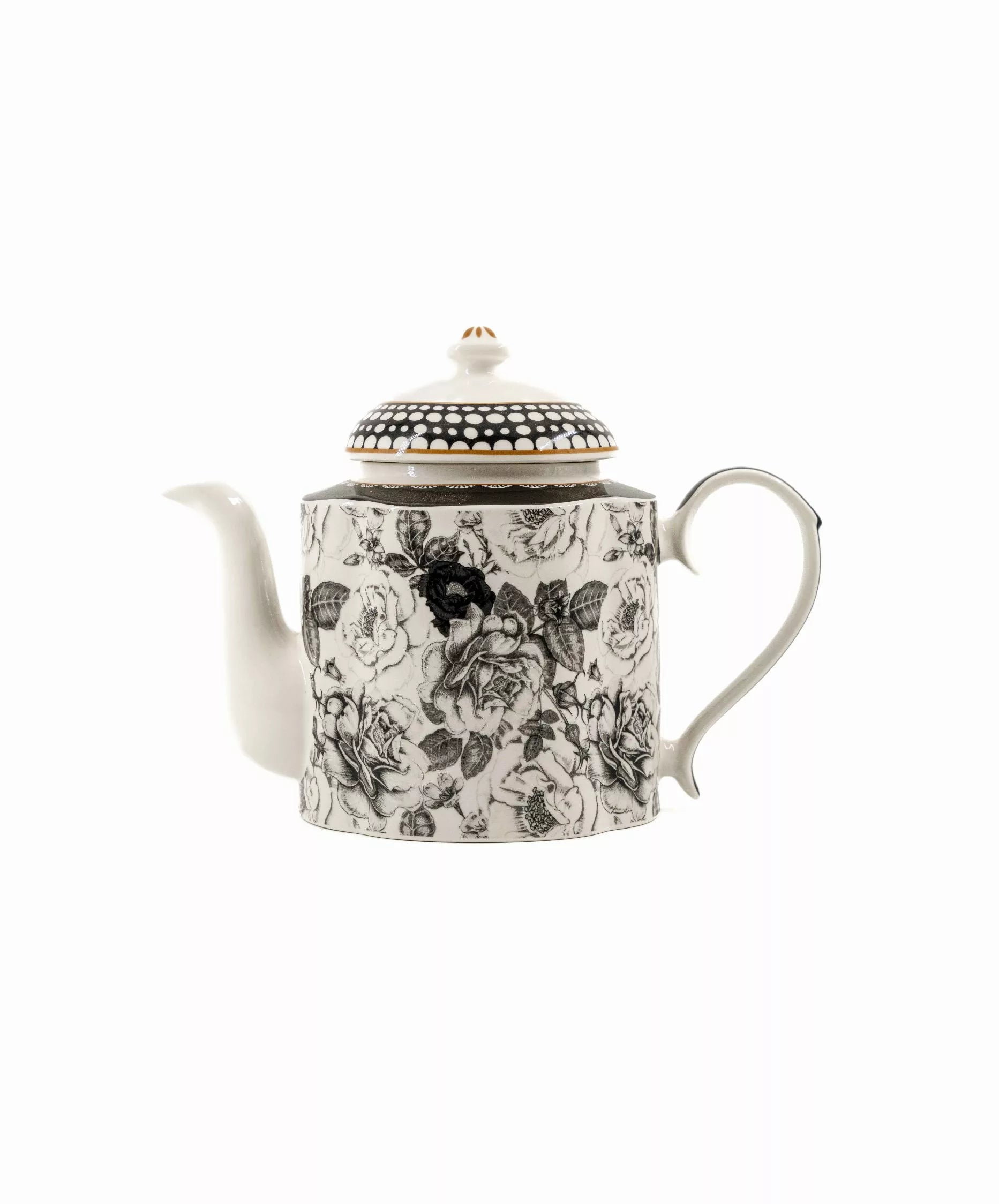 Jenna Clifford -7237 Black Rose Tea Pot