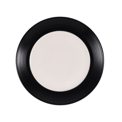 Jan-000074 Jan Blancnoir Black/Cream Dinner Plate