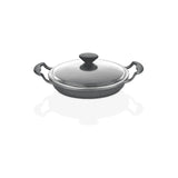 Jan Premium Cast Aluminium 20 Cm Egg Pan With Glass Lid In Black