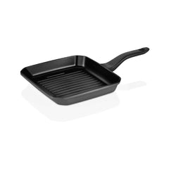 Jan Premium Cast Aluminium Square Grill Pan In Black