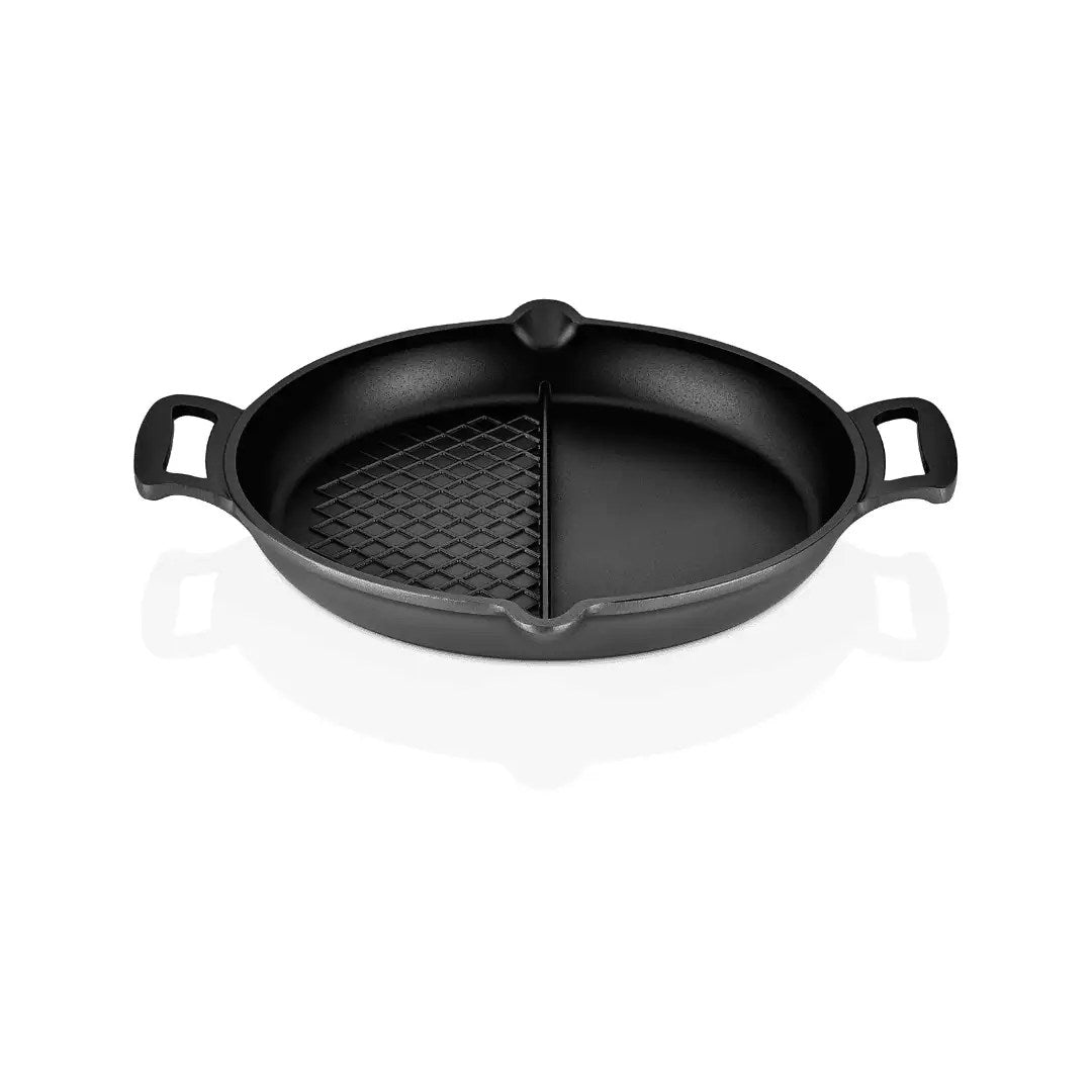Jan Premium Cast Aluminium Twins Pan In Black
