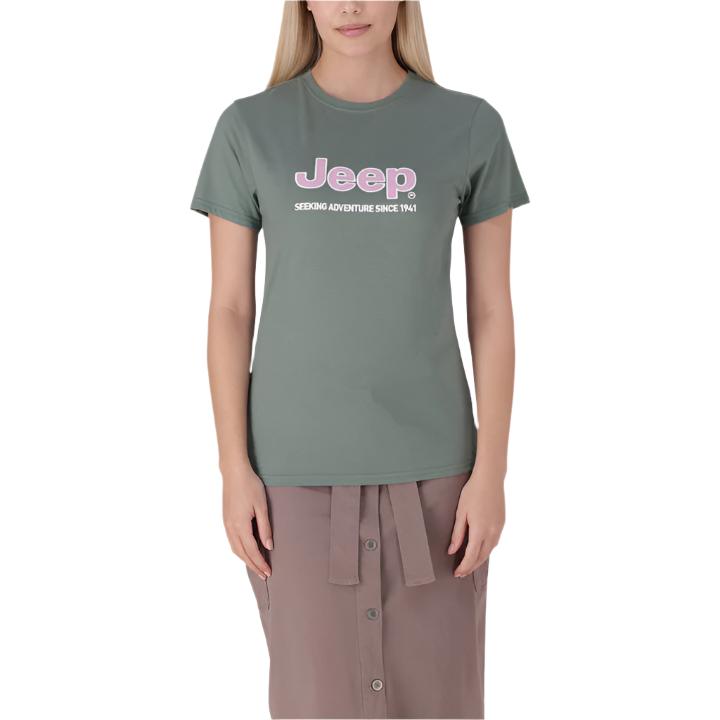 Jeep Jls24101 L - Organic Core Applique Tee Green