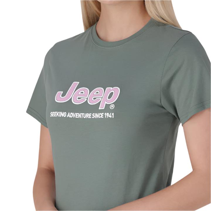 Jeep Jls24101 L - Organic Core Applique Tee Green