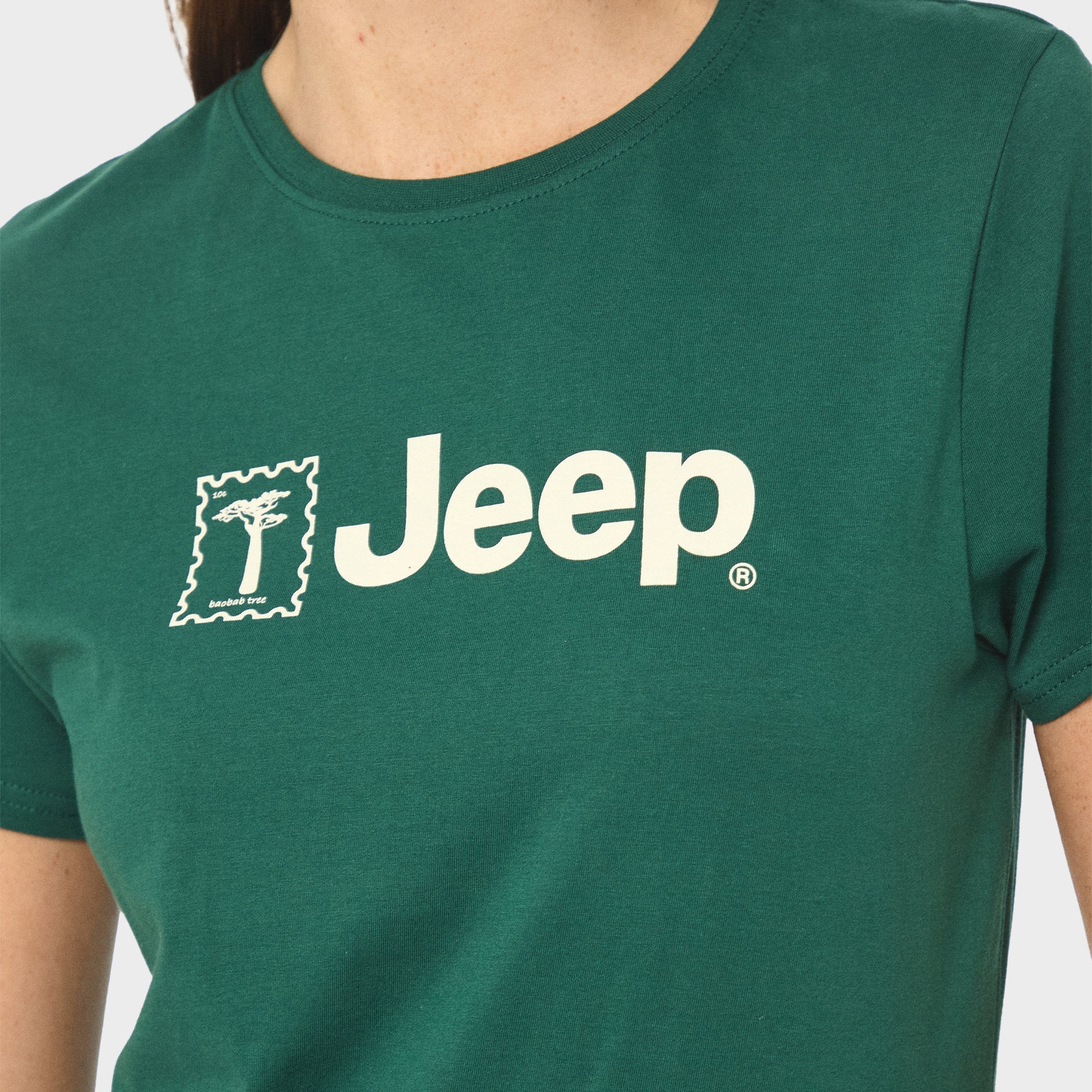 Jeep Womens Tree T-Shirts In Green