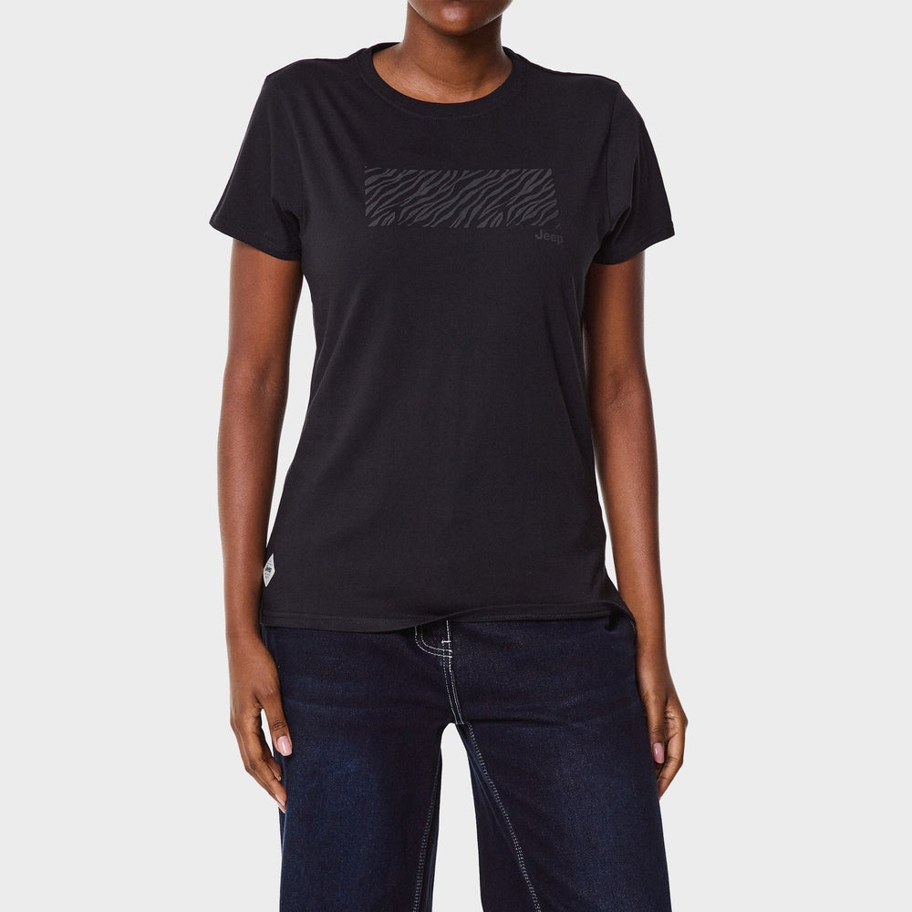 Jeep Womens Fashion T-Shirt In Black