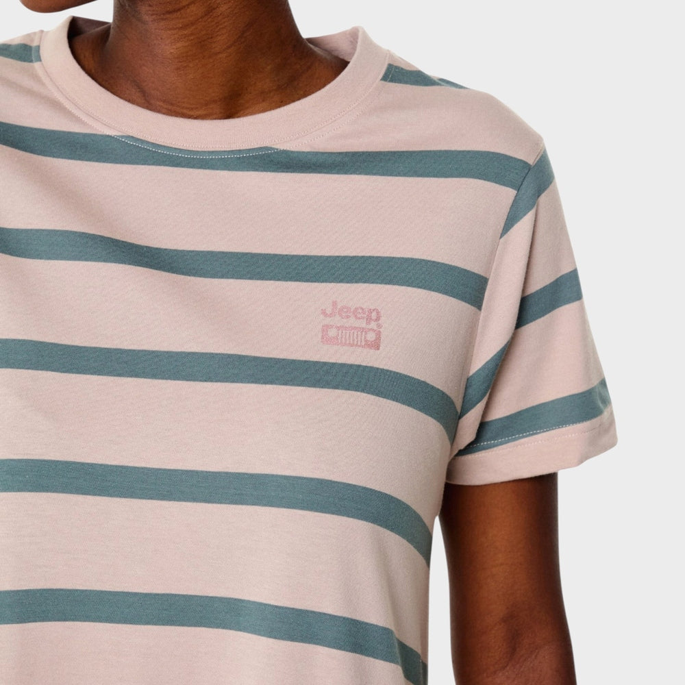 Jeep Womens Striped Citilite Dress In Grey/Green