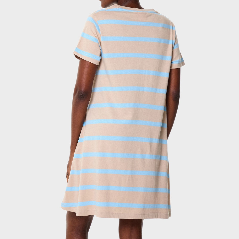 Jeep Womens Striped Citilite Dress In Khaki/Blue