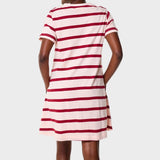 Jeep Womens Striped Citilite Dress In Rose Gold/Red