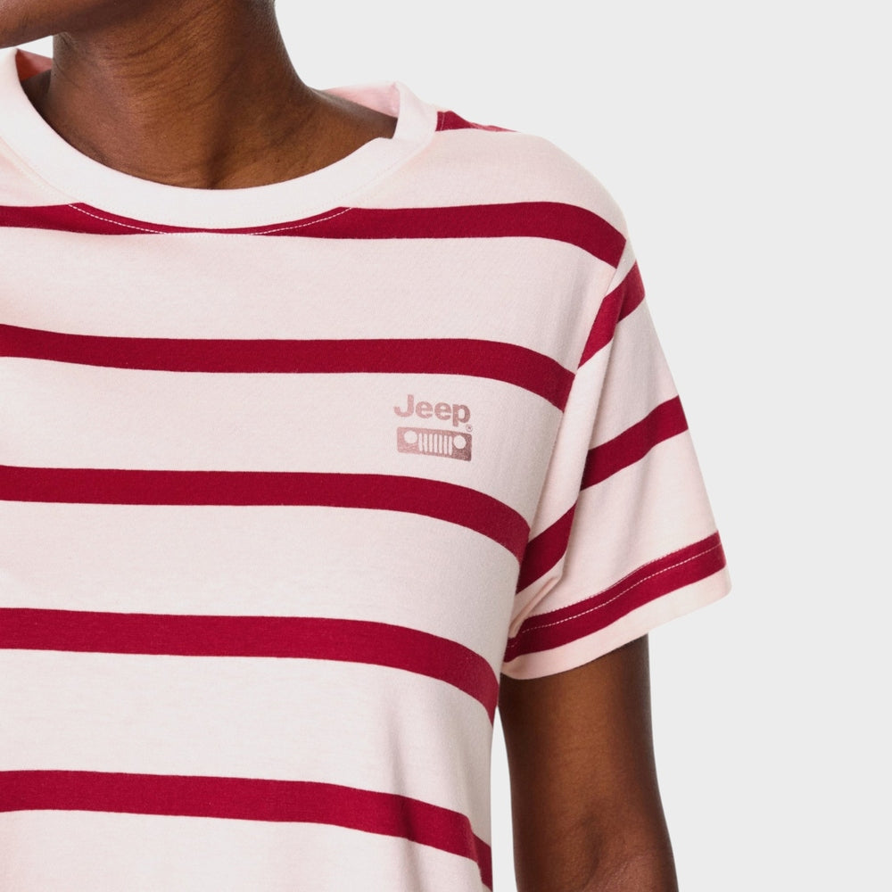Jeep Womens Striped Citilite Dress In Rose Gold/Red