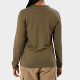 Jeep Ladies Long Sleeve Print T-Shirt Fatigue