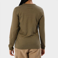 Jeep Ladies Long Sleeve Print T-Shirt Fatigue