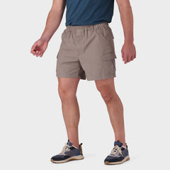 Jeep Mens 14cm Hurricane Elasticated Cargo Shorts In Bark