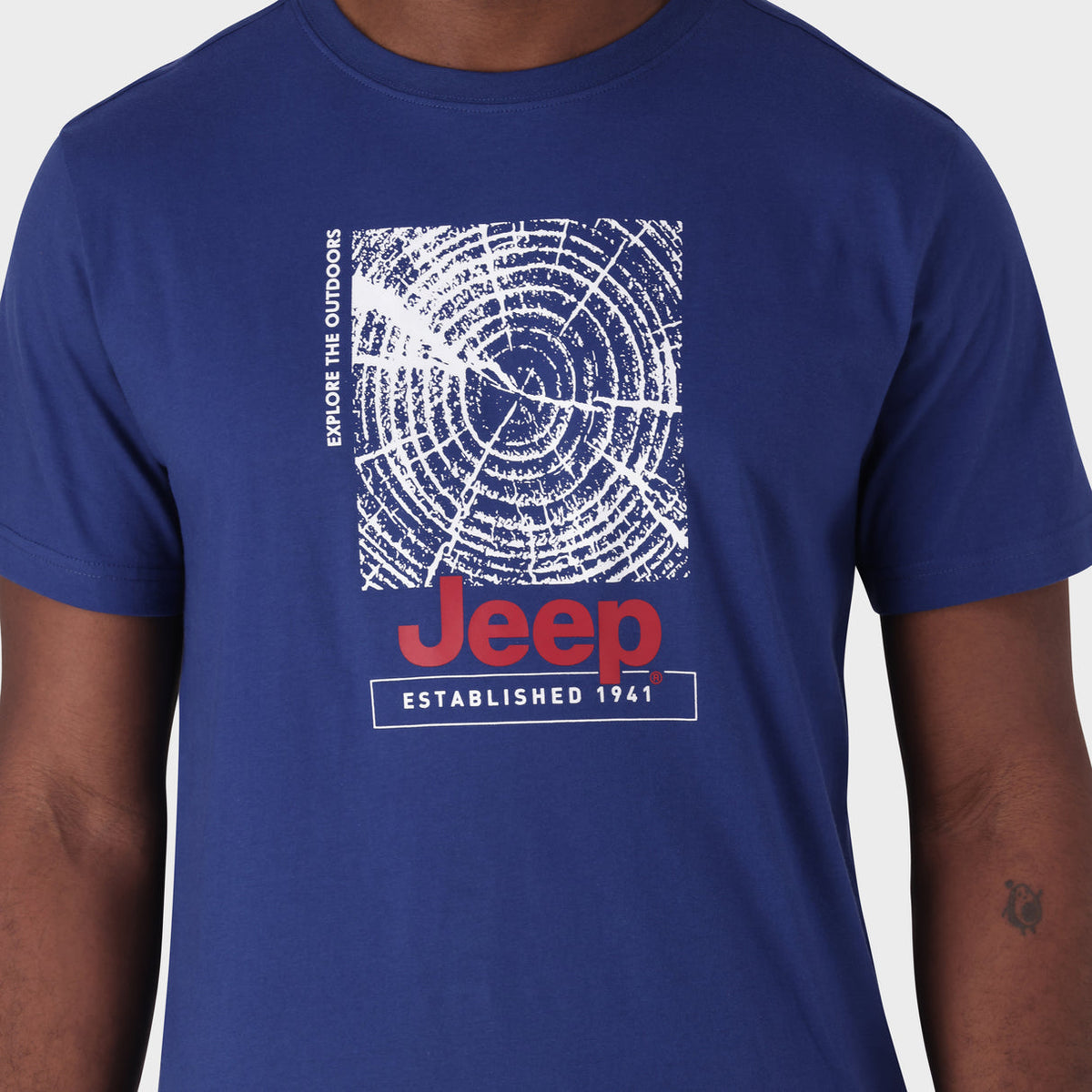 Jeep Mens M-Fashion Graphic T-Shirt In Navy