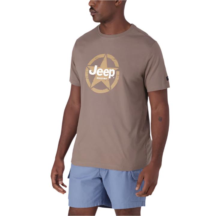 Jeep Jms24012 M Fashion Graphic Tee Brown