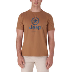 Jeep Jms24017 M Fashion Graphic Tee Camel