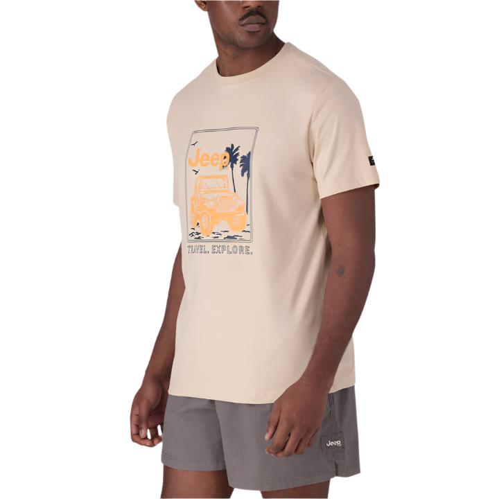 Jeep Jms24033 M Fashion Graphic Ss 1Up Tee Oak