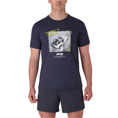 Jeep Jms24041 M Fashion Graphic Ss 1 Up Tee Navy