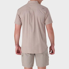 Jeep Mens Willys Plain Work Shirt In Khaki