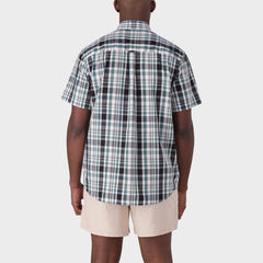 Jeep Mens Casual Yarn Dye Check Shirt Black Multi