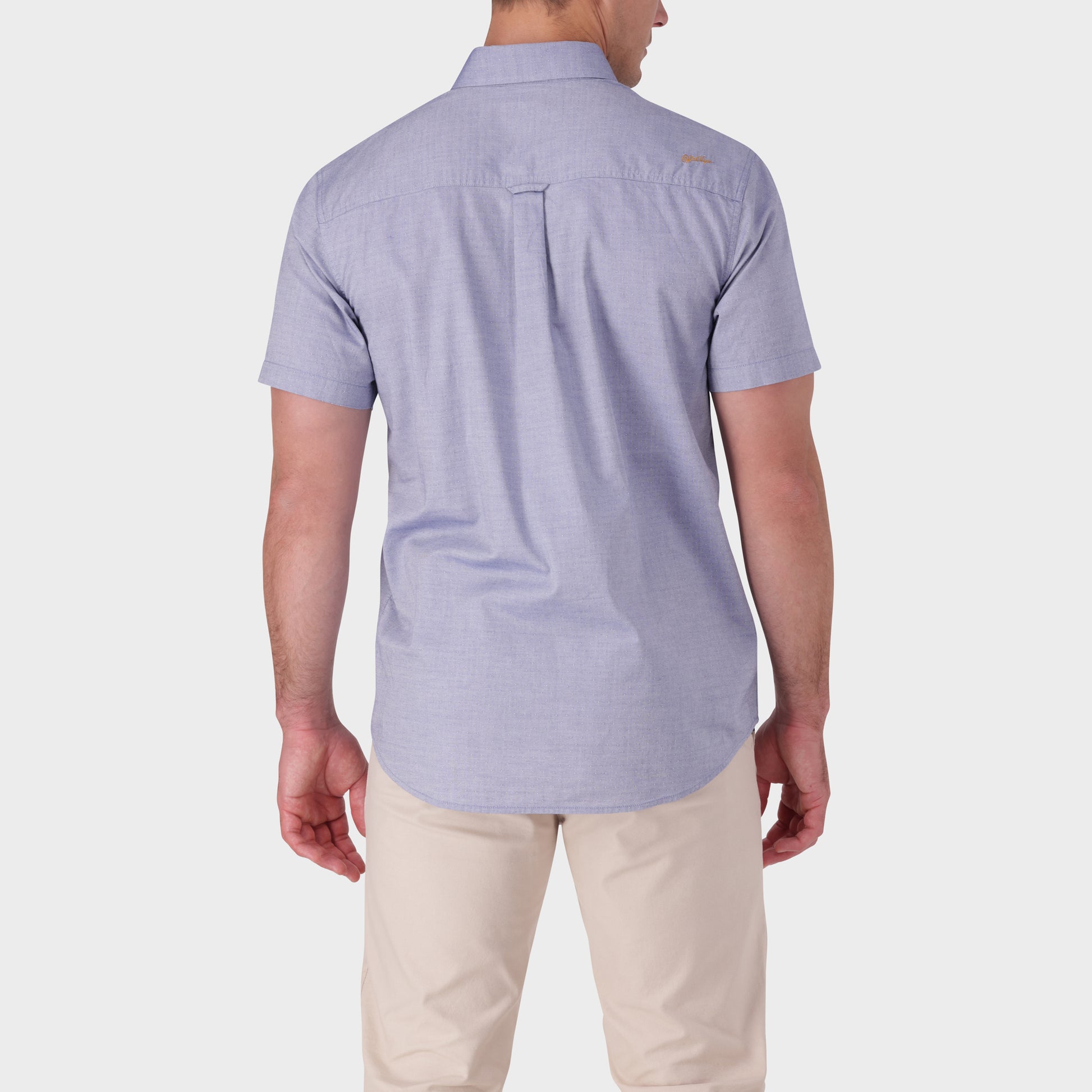 Jeep Mens Casual Textured Shirt In Denim