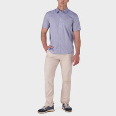 Jeep Mens Casual Textured Shirt In Denim