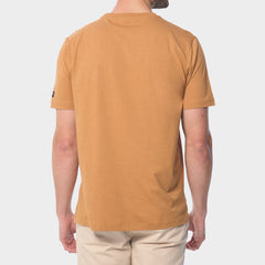 Jeep Mens Fashion Graphic Crew Neck T-Shirt In Brown