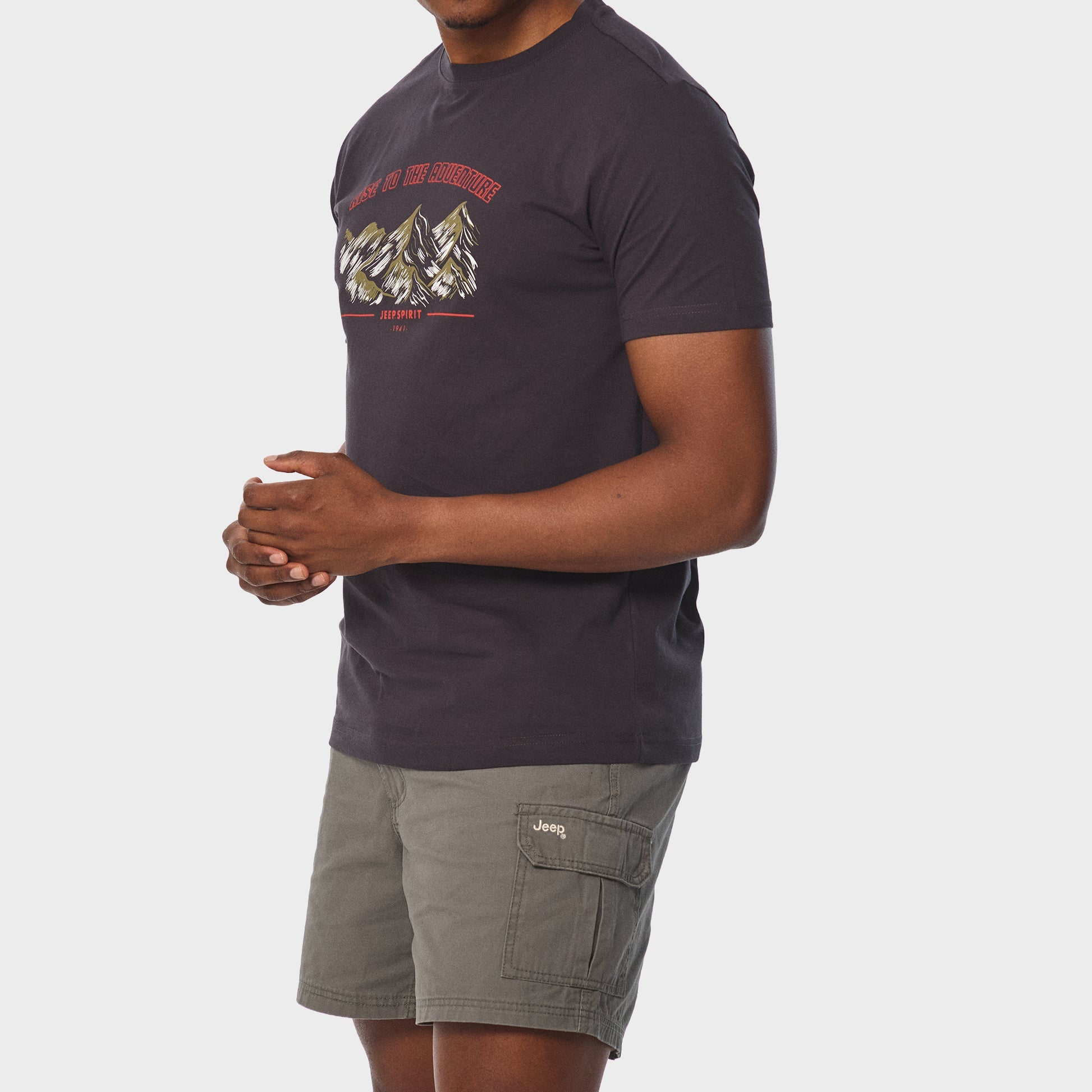 Jeep Mens Graphic T-Shirts In Black