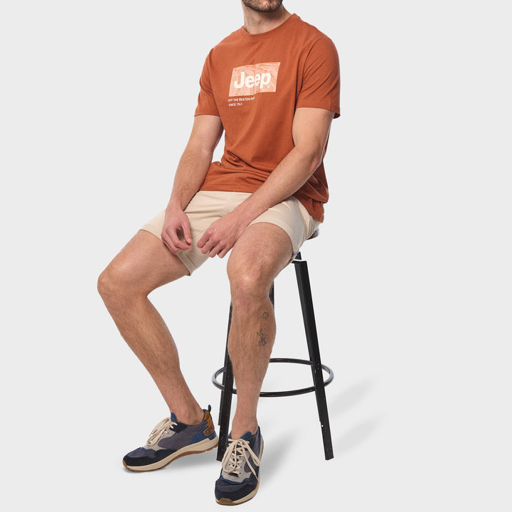 Jeep Mens Graphic T-Shirts In Orange