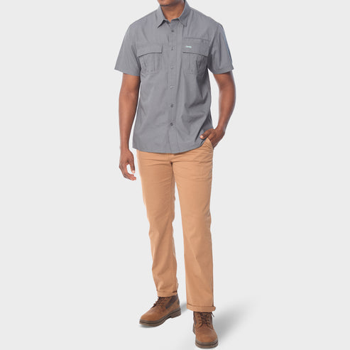 Jeep Mens Grey Safari Shirt
