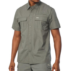 Jeep Mens Safari Shirt In Olive