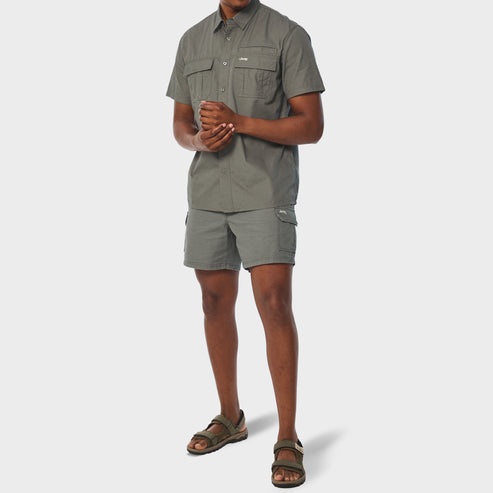 Jeep Mens Olive Safari Shirt