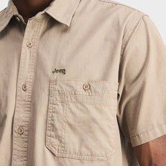 Jeep Mens Willy Workshirt In Khaki