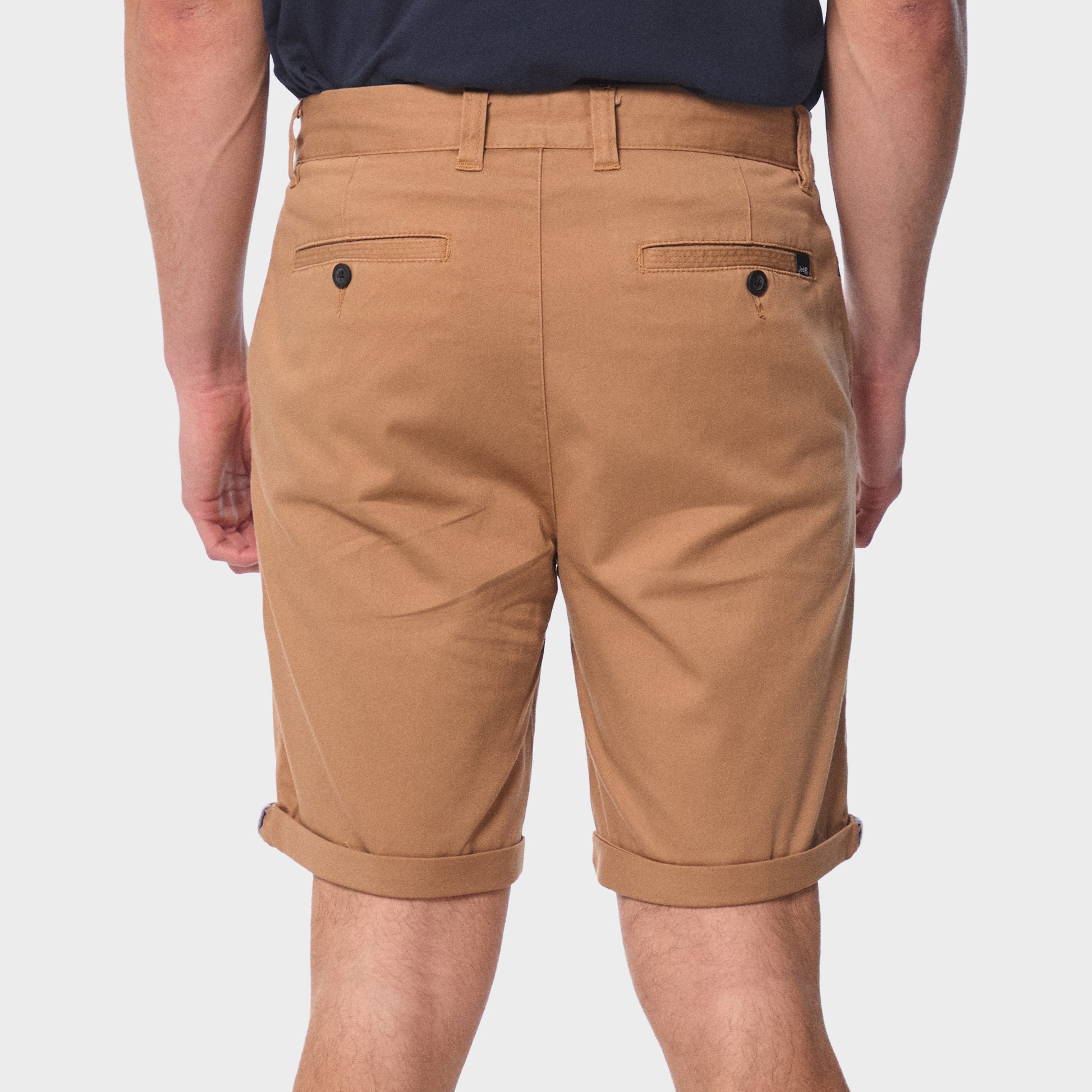 Jeep Mens Hudson Chino Shorts In Brown