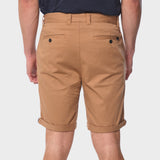 Jeep Mens Hudson Chino Shorts In Brown