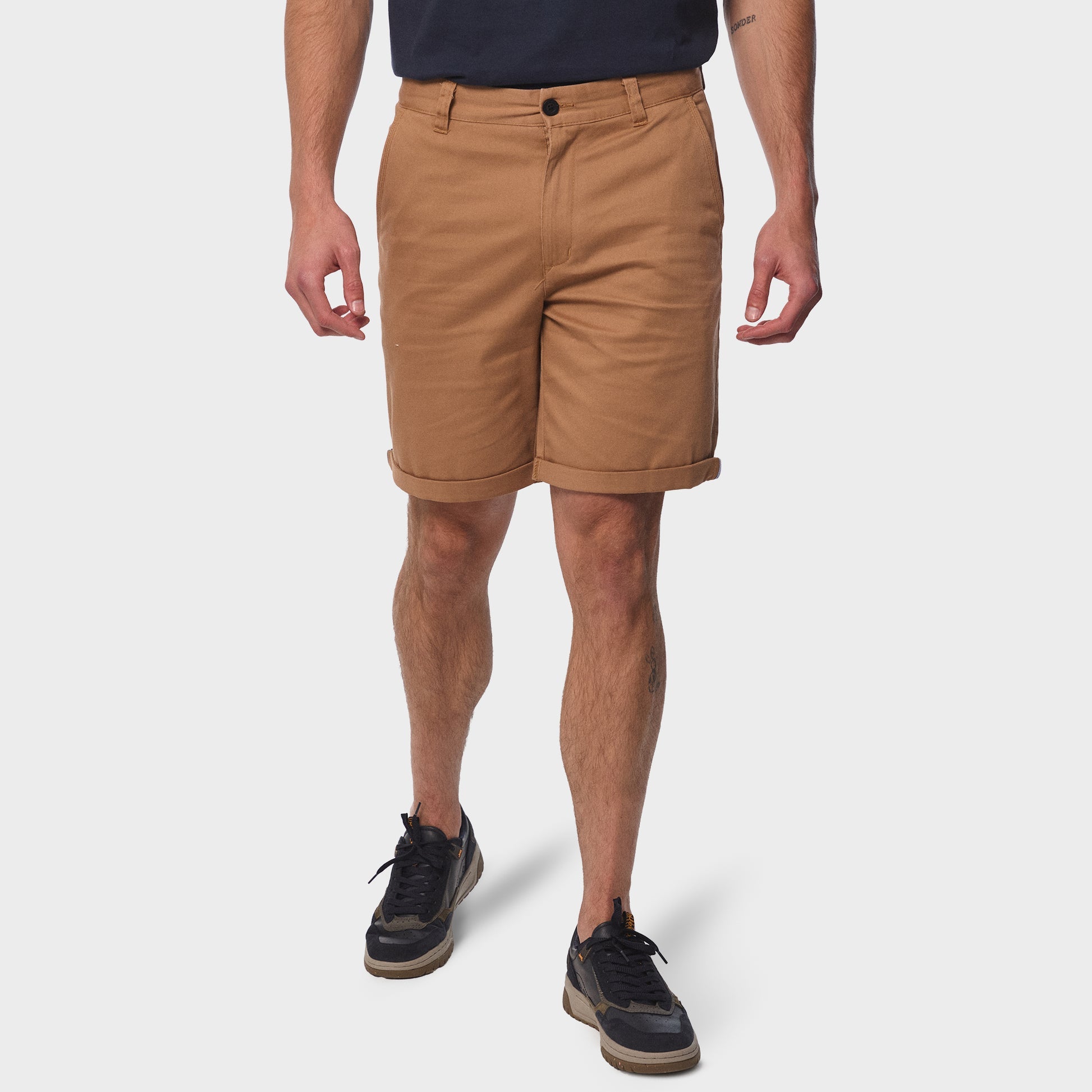Jeep Mens Hudson Chino Shorts In Brown